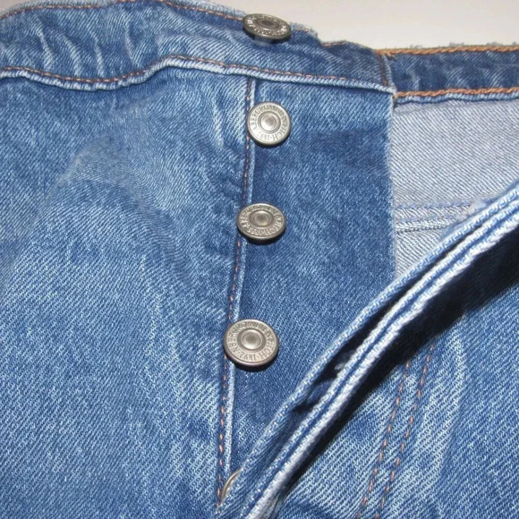 NWT ABERCROMBIE AND FITCH High Rise Dad Distressed Jeans Plus Size 36/22s Short - Picture 9 of 9